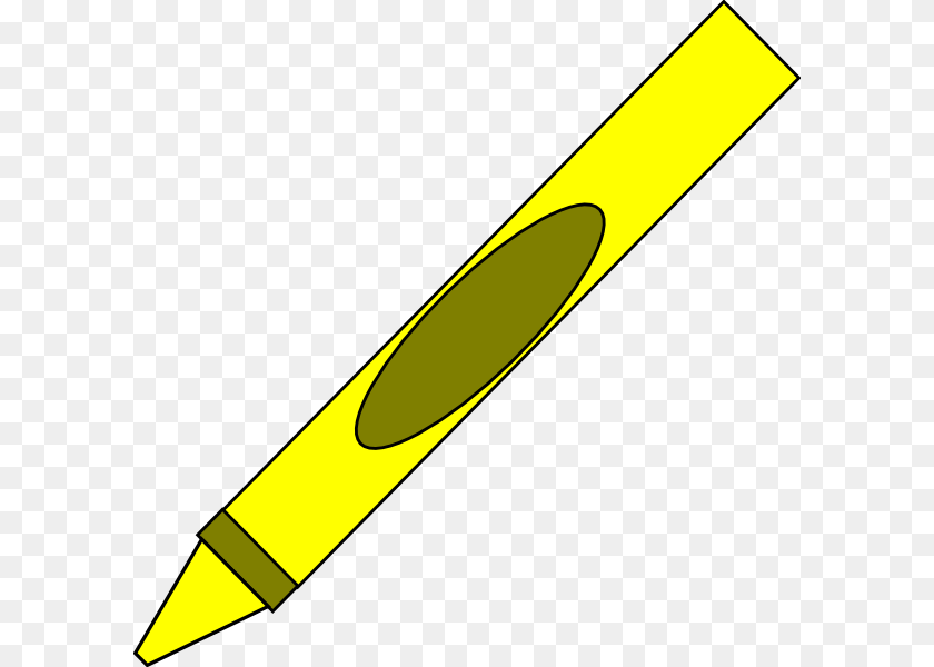 600x600 Yellow Crayon Clipart PNG