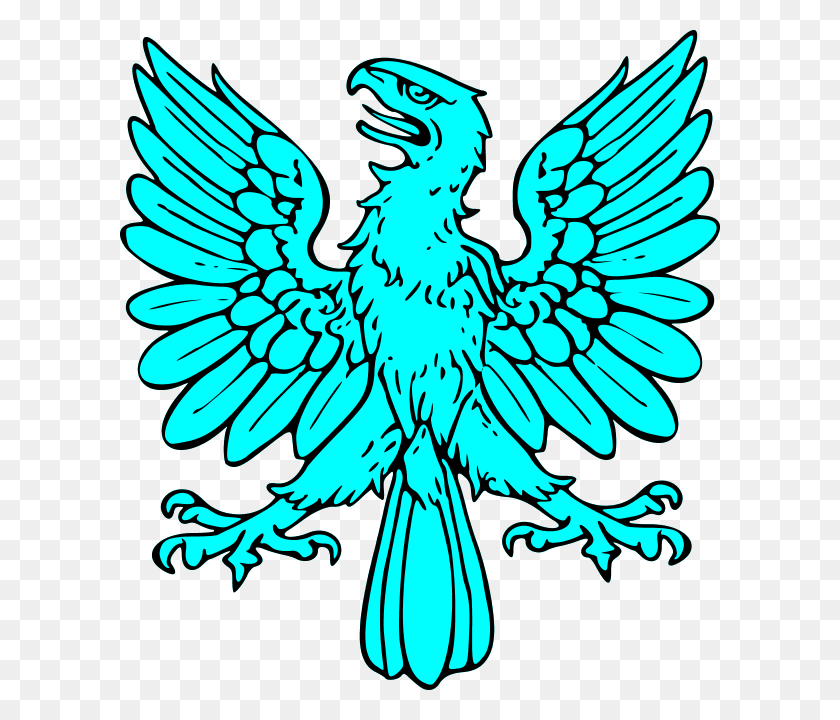 600x660 Yellow Eagle Outline Vector Clip Art Eagle Coat Of Arms Symbol, Jay, Bird, Animal HD PNG Download