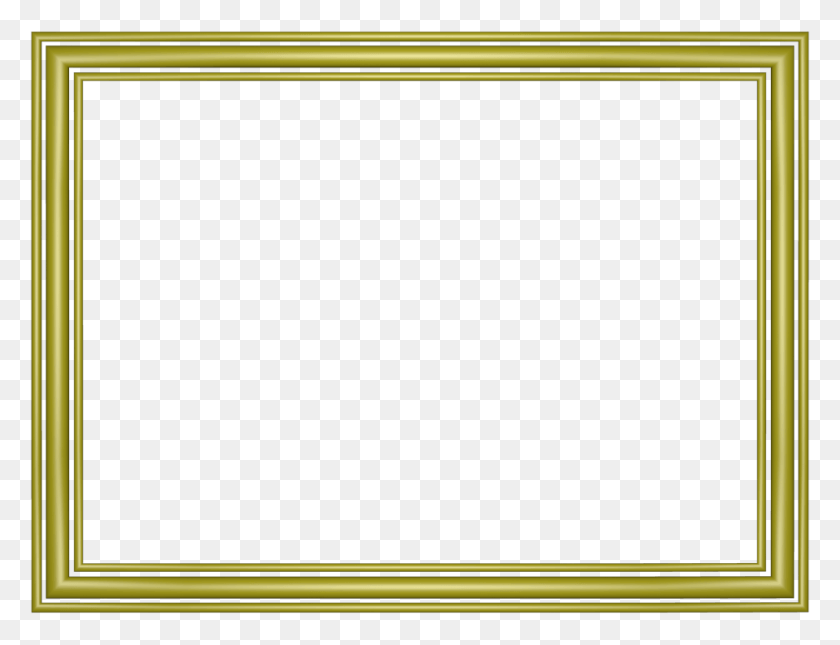 960x720 Yellow Elegant 3 Separate Bands Rectangular Powerpoint Certificate Border Design, Blackboard, Text HD PNG Download