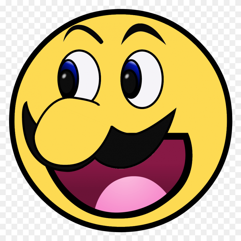 889x889 Yellow Facial Expression Smile Emoticon Smiley Luigi Mario Is Missing, Plant, Pac Man, Food HD PNG Download