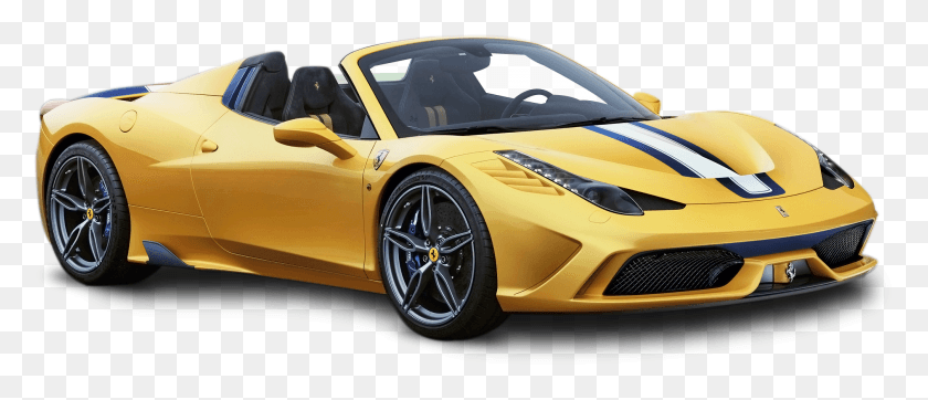 2015x782 Желтый Ferrari 458 Speciale Car Ferrari 458 Speciale Aperta, Автомобиль, Транспорт, Автомобиль Hd Png Скачать