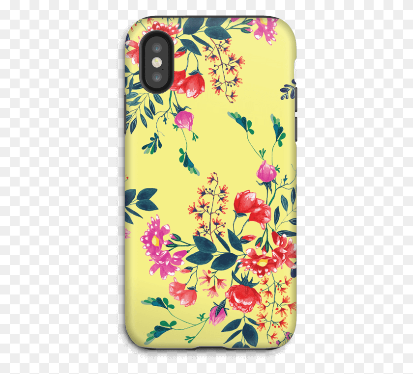 370x702 Descargar Png Ramo De Flores Amarillas Para Iphone X Tough Iphone 5C Kuoret, Gráficos, Diseño Floral Hd Png