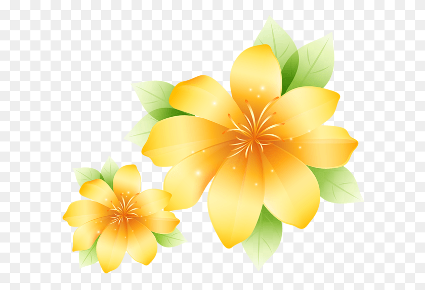 600x514 Png Желтые Цветы