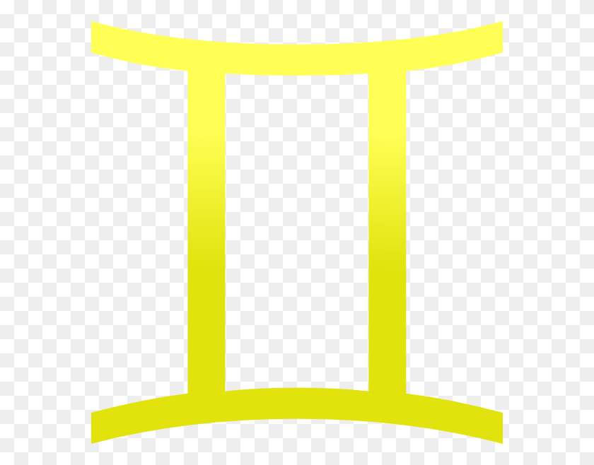 582x598 Yellow Gemini Symbol, Text, Logo, Trademark HD PNG Download