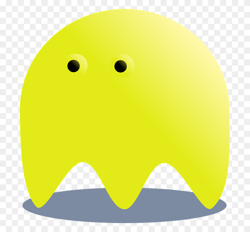 705x720 Yellow Ghost Pacman Horror Fantasy Monster Pacman Yellow Ghost, Clothing, Apparel, Baseball Cap HD PNG Download