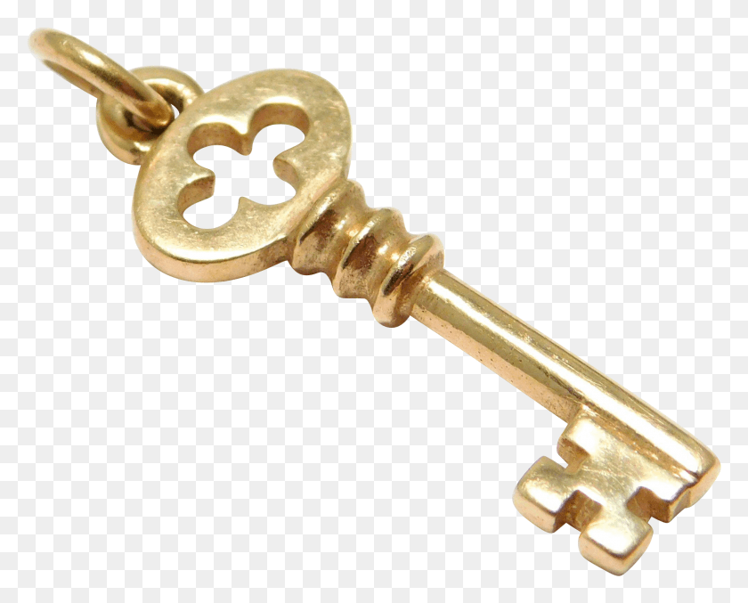 1982x1570 Yellow Gold Key Charm Just Andersen Estate Vintage Body Jewelry, Screw, Machine, Hammer HD PNG Download