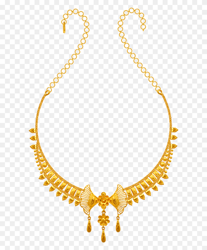 607x957 Yellow Gold Necklace Pc Chandra Gold Necklace Collection, Jewelry, Accessories, Accessory HD PNG Download