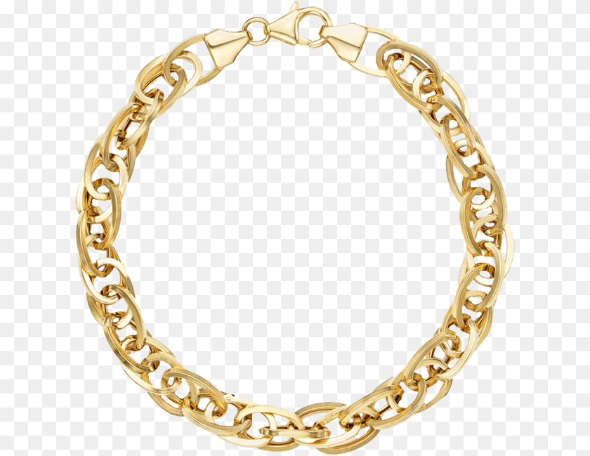 628x649 Yellow Gold Oval Links Chain Bracelet 100 Exclusive Solid, Accessories, Jewelry, Necklace Sticker PNG