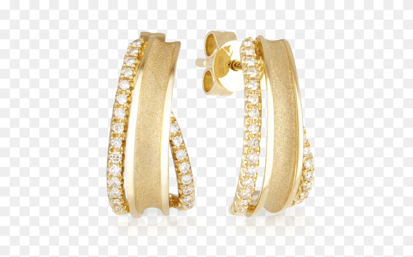 471x463 Yellow Gold Round Brilliant Cut Diamond Earring Earrings, Plant, Fruit, Food HD PNG Download