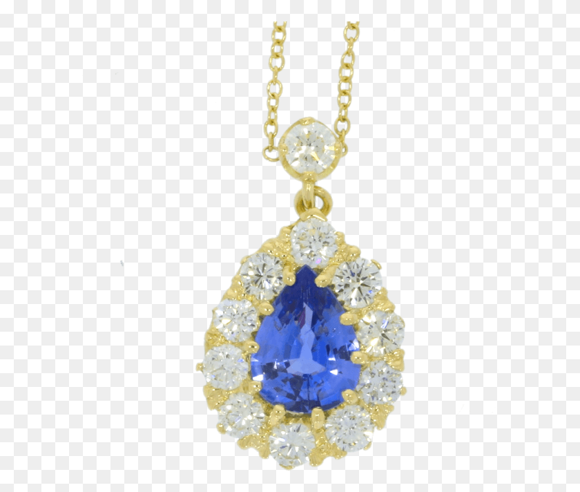 605x652 Yellow Gold Sapphire Amp Diamond Pendant And Chain Pendant, Accessories, Accessory, Earring HD PNG Download