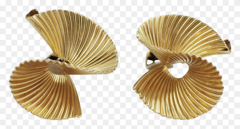 1074x542 Yellow Gold Swirl Earrings Earrings, Clam, Seashell, Invertebrate HD PNG Download