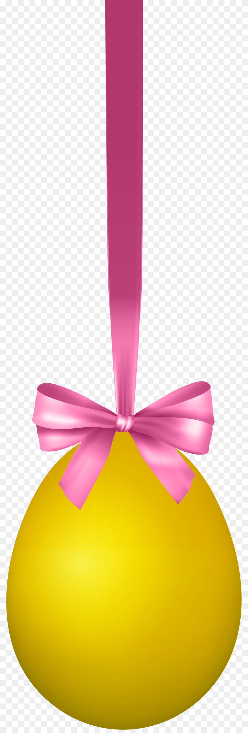 2710x8000 Yellow Hanging Easter Egg With Bow Transparent Clip Art, Food, Easter Egg, Chandelier, Lamp Sticker PNG