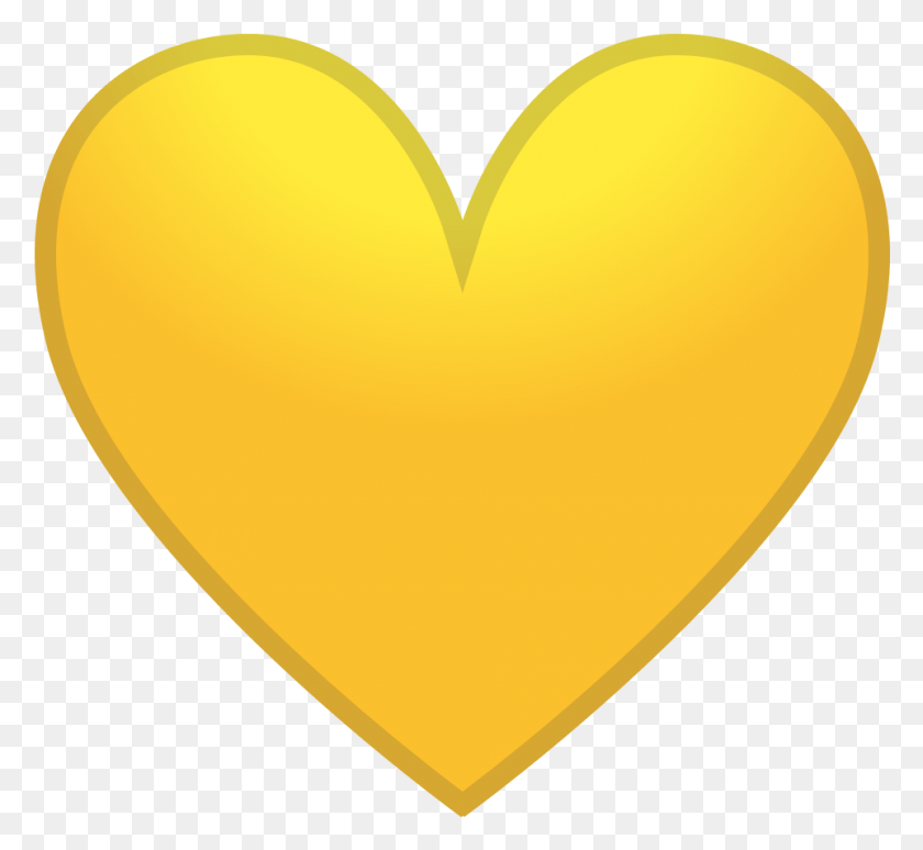 962x881 Yellow Heart Icon Love Icon Yellow, Heart, Balloon, Ball HD PNG Download