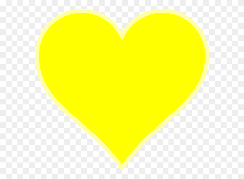 600x557 Yellow Heart Transparent Background Yellow Heart, Tennis Ball, Tennis, Ball HD PNG Download