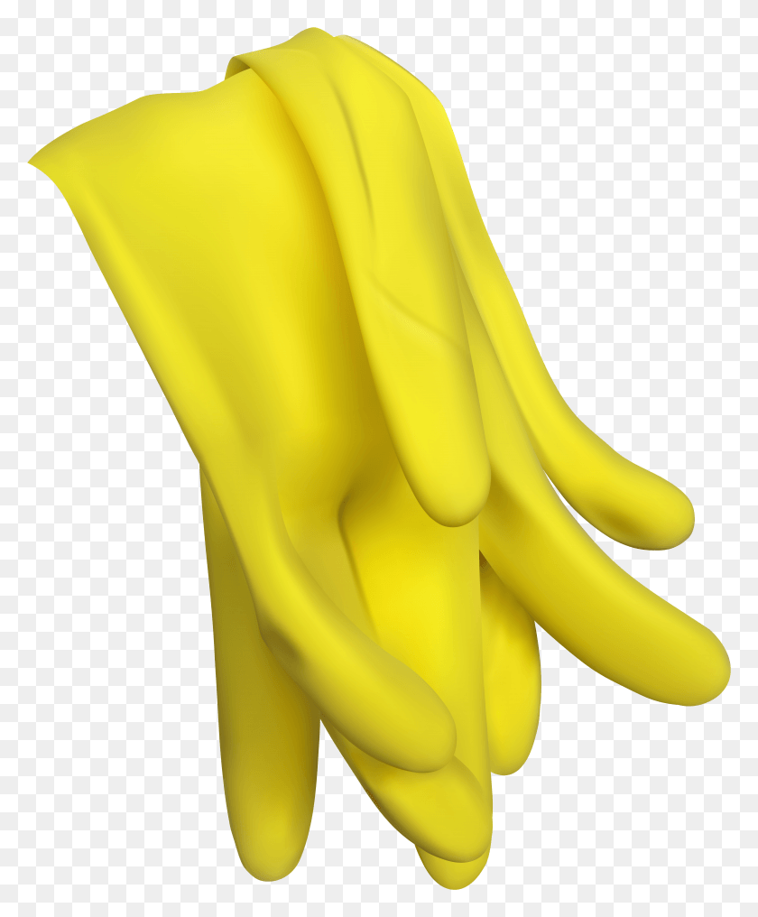 6461x7925 Yellow Latex Glove Clip Art HD PNG Download