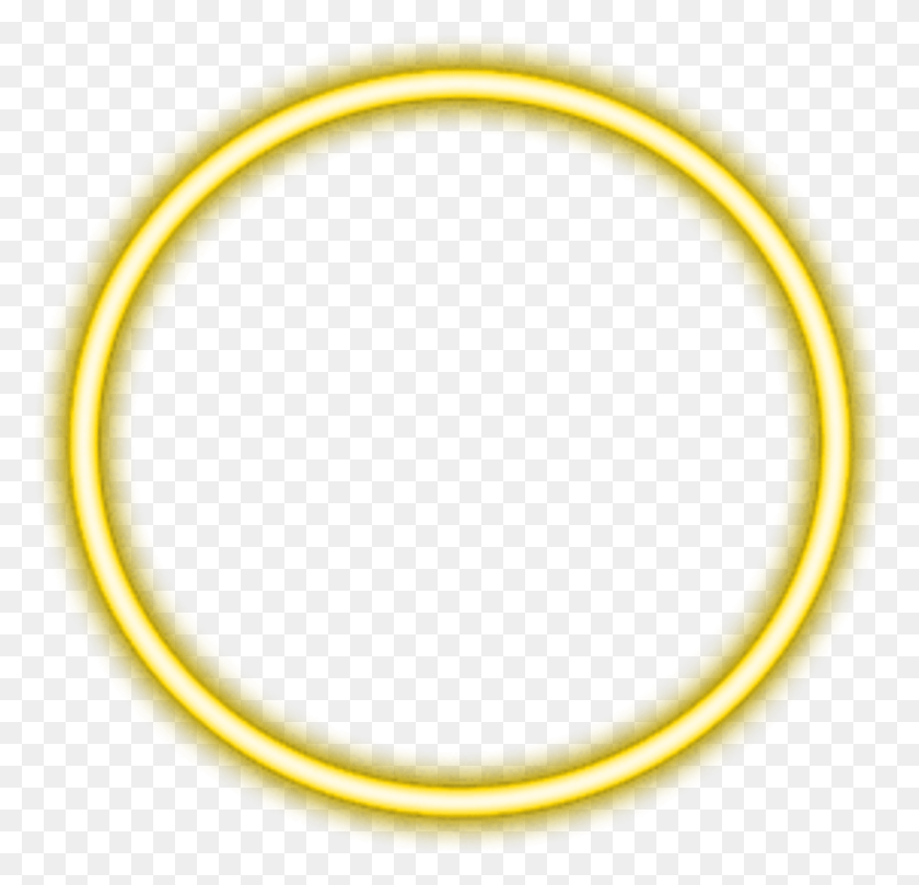 Yellow Neon Circle Border Freetoedit Body Jewelry, Accessories, Accessory, Brass Section HD PNG Download