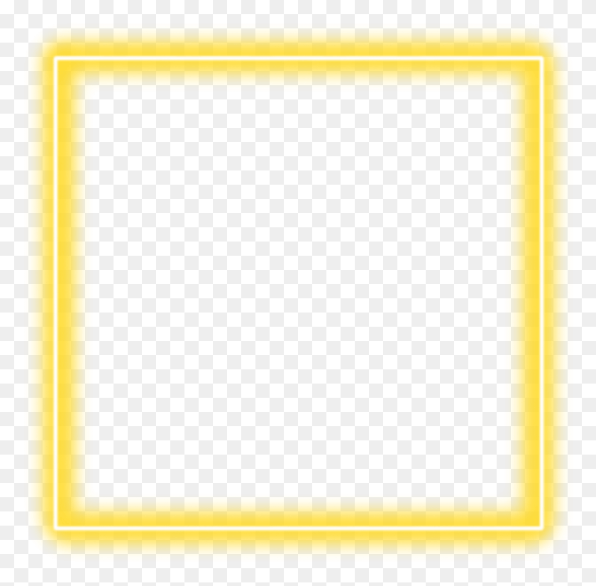969x951 Yellow Neon Square Border Freetoedit Colorfulness, Monitor, Screen, Electronics HD PNG Download