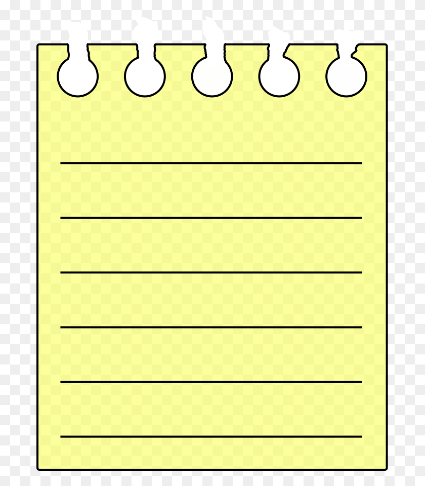 695x900 Yellow Notepad Note Clipart, Text, Paper, Label HD PNG Download
