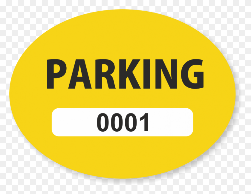 800x606 Yellow Numbered Oval Parking Decal Smoking Signs To Print, Label, Text, Sticker HD PNG Download