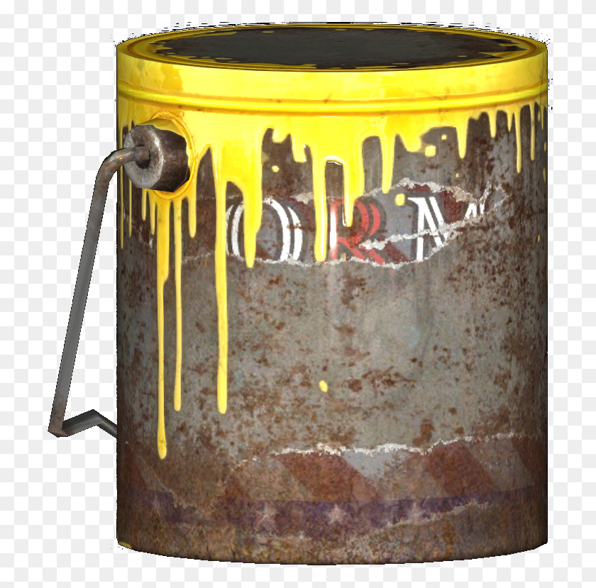 721x769 Yellow Paint Popcorn Maker, Tin, Can, Milk Can HD PNG Download