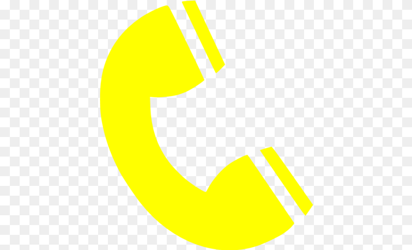 435x511 Yellow Phone 2 Icon Yellow Phone Icons Icons Phone Yellow, Symbol, Device Transparent PNG