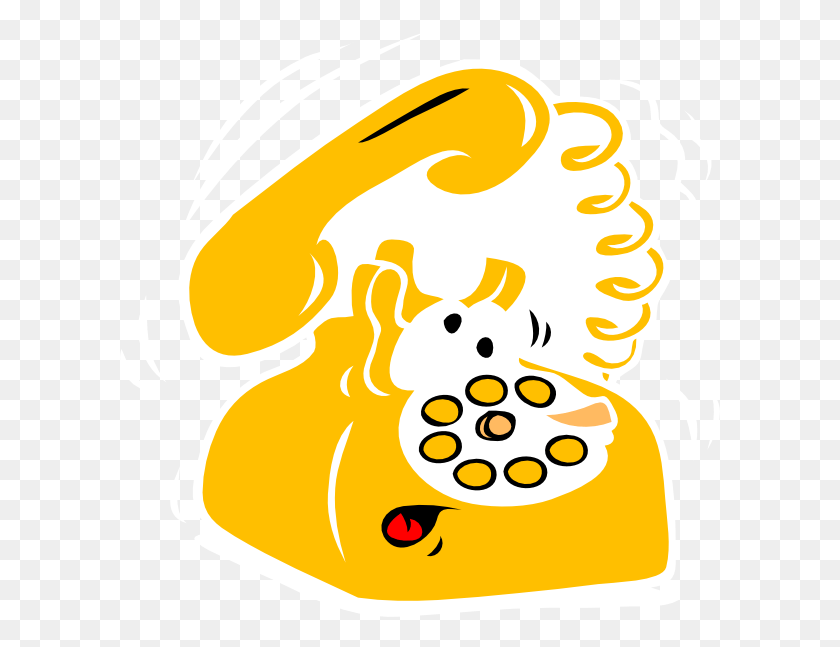 600x587 Yellow Phone Svg Clip Arts 600 X 587 Px Cartoon Telephone, Text, Alphabet, Graphics HD PNG Download