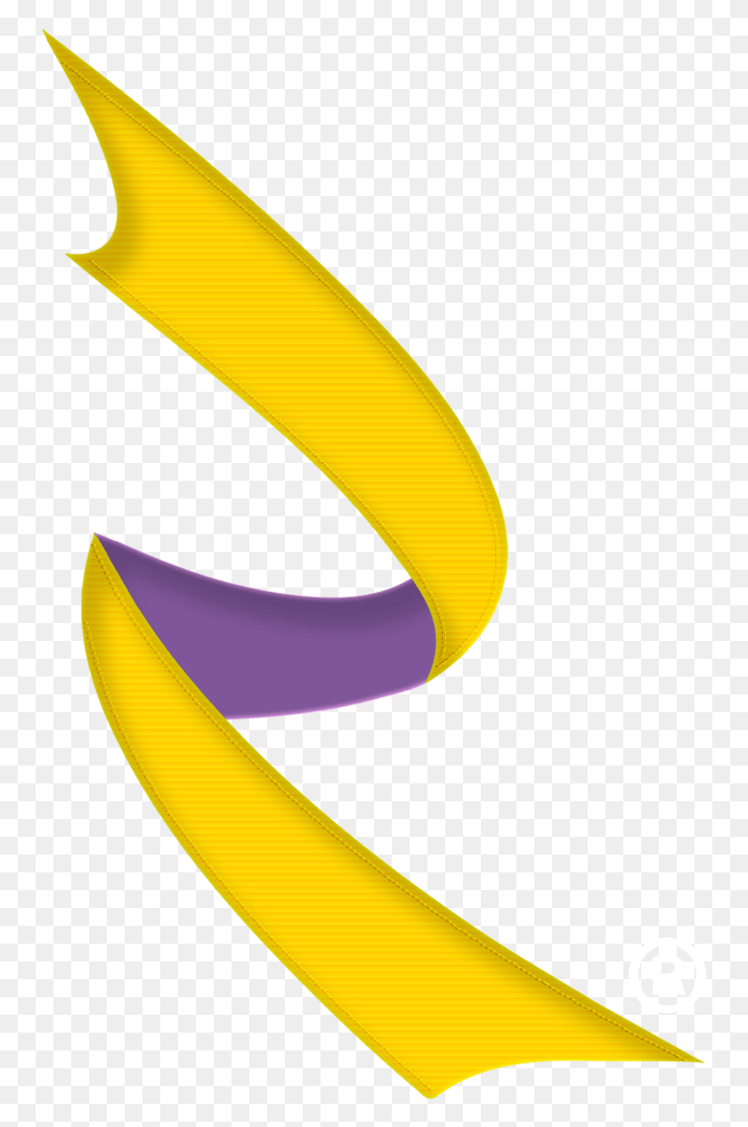 747x1206 Yellow Ribbon, Plant, Banana, Fruit HD PNG Download