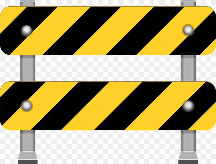 3994x3036 Yellow Road Barricade Clip Art Road Closed Clip Art, Fence PNG