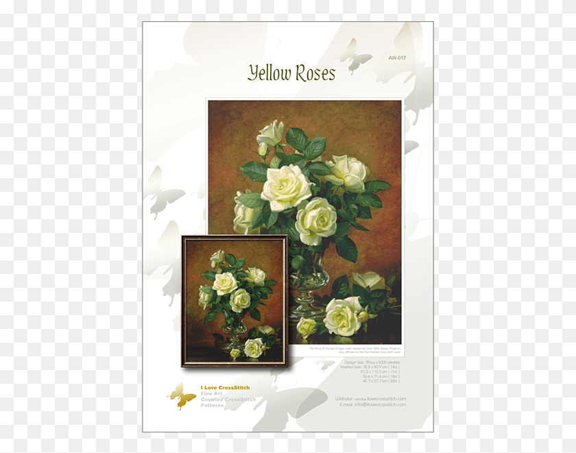 427x601 Yellow Roses 21 84 Prev Cuadros De Flores De Pintores Famosos, Envelope, Mail, Greeting Card HD PNG Download