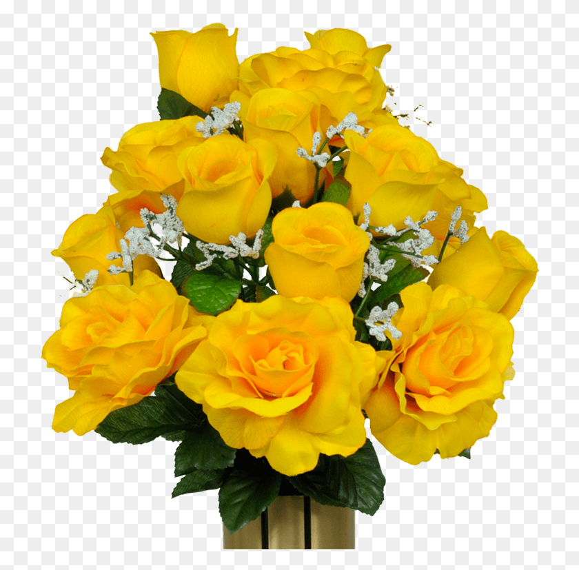 726x767 Rosas Amarillas Con Florero, Planta, Ramo De Flores, Arreglo De Flores Hd Png