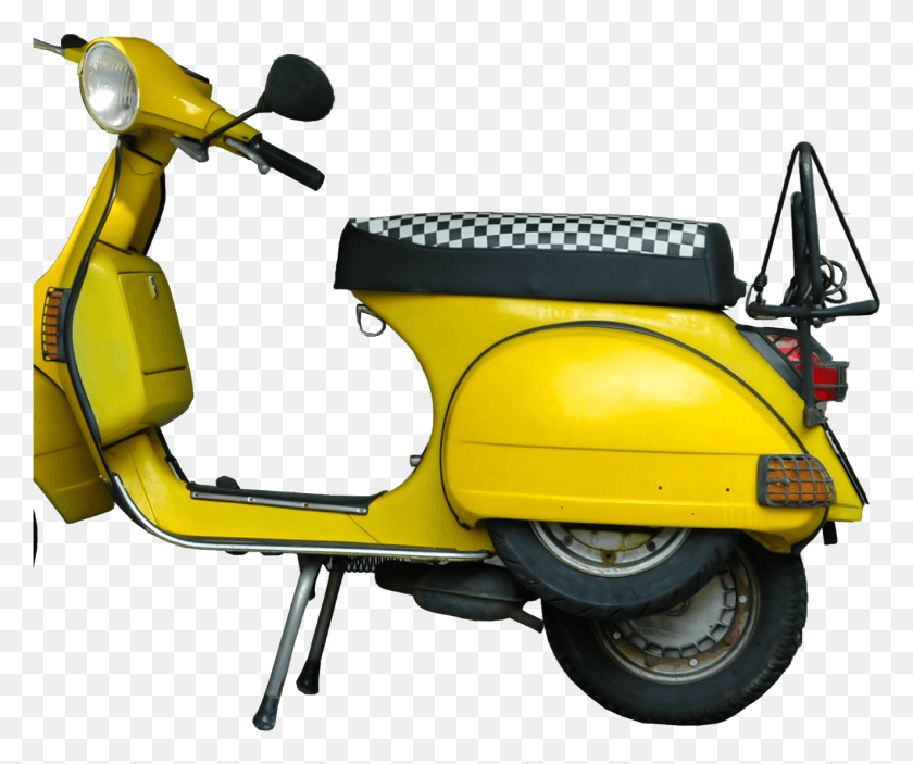1323x1092 Descargar Png / Vespa Scooty Amarillo, Motocicleta, Vehículo Hd Png