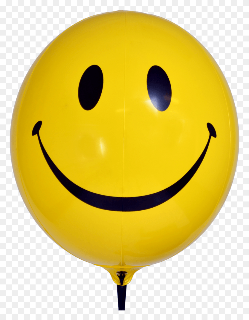 860x1125 Yellow Smiley Face Balloon, Ball, Sphere, Inflatable HD PNG Download