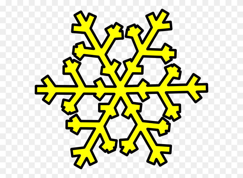 600x554 Yellow Snowflake Clipart, Dynamite, Bomb, Weapon HD PNG Download