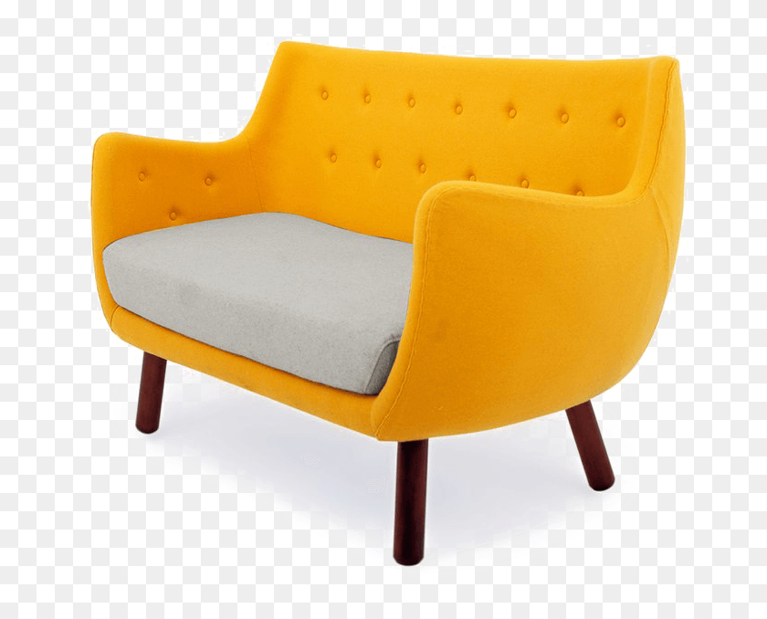 673x618 Yellow Sofa File Yellow Sofa, Furniture, Chair, Armchair HD PNG Download
