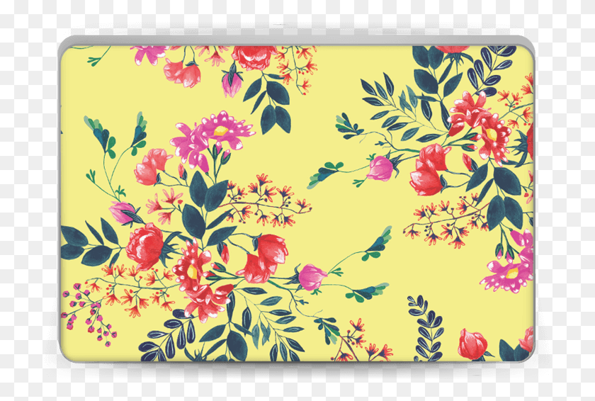 717x506 Yellow Spring Flowers Skin Laptop Wallet, Floral Design, Pattern, Graphics Descargar Hd Png