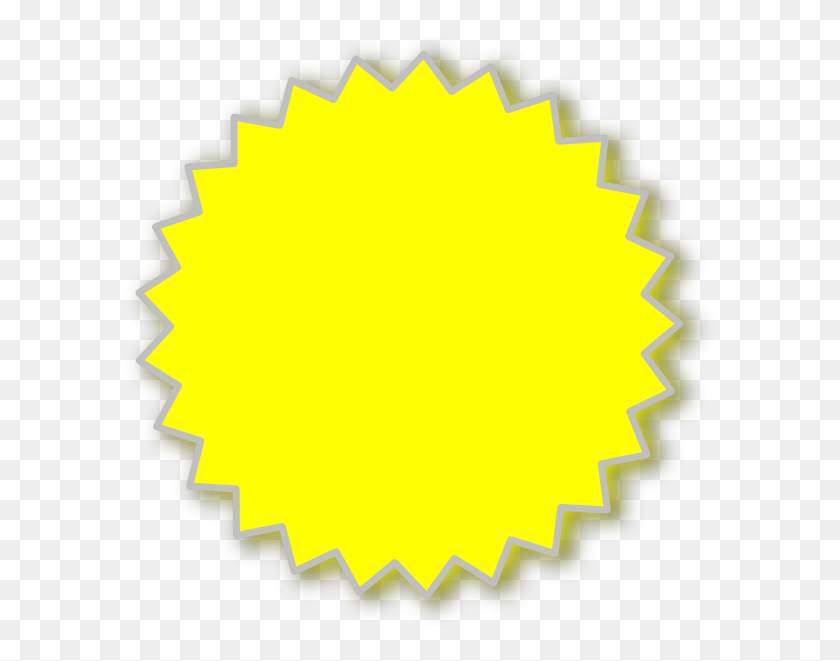 600x601 Yellow Starburst Circle, Label, Text, Sticker HD PNG Download
