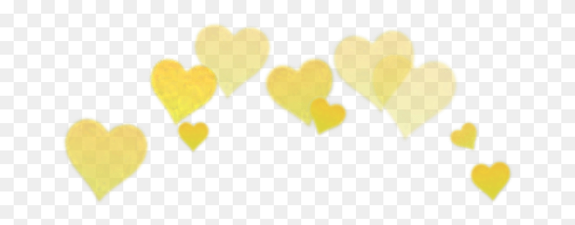 662x269 Yellow Sticker Heart Crown Yellow, Peeps HD PNG Download