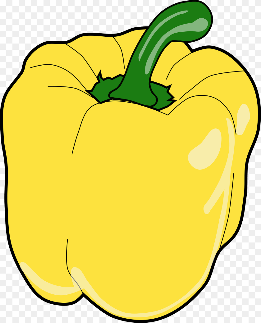 Yellow Sweet Bell Peeper Clipart, Bell Pepper, Food, Pepper, Plant Sticker PNG