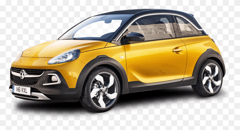 1713x866 Yellow Vauxhall Adam Rocks Car Image Opel Adam 2018, Vehicle, Transportation, Automobile HD PNG Download