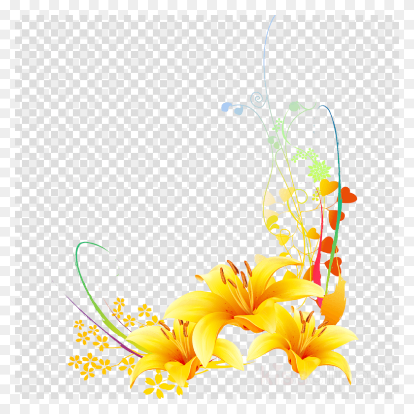 900x900 Yellow Vector Clipart Floral Design Flower Photography, Graphics, Pattern Descargar Hd Png