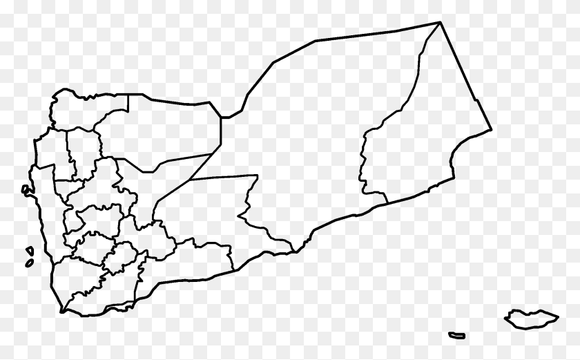 1962x1161 Пустая Карта Провинций Йемена, Серый, World Of Warcraft Hd Png Скачать