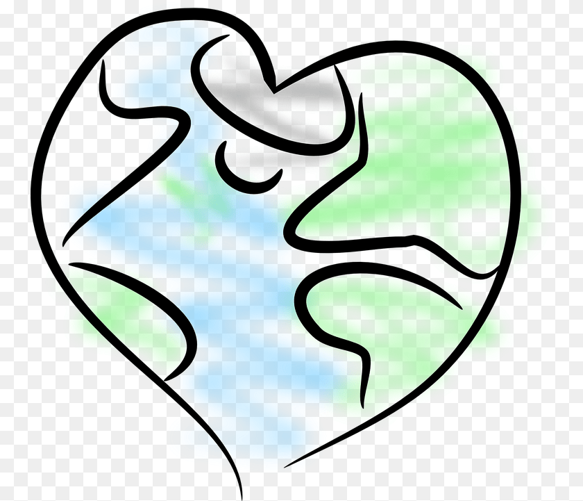 755x721 Yespress Earth Heart Clipart In Pack 5171 Earth Heart Clipart, Person, Face, Head, Art PNG