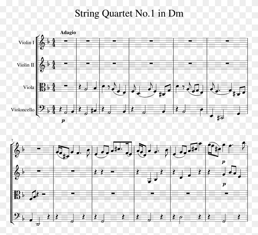 774x706 Yet Another String Quartet From A Beginnerplease Share Gehrman The First Hunter Sheet, Gray, World Of Warcraft HD PNG Download