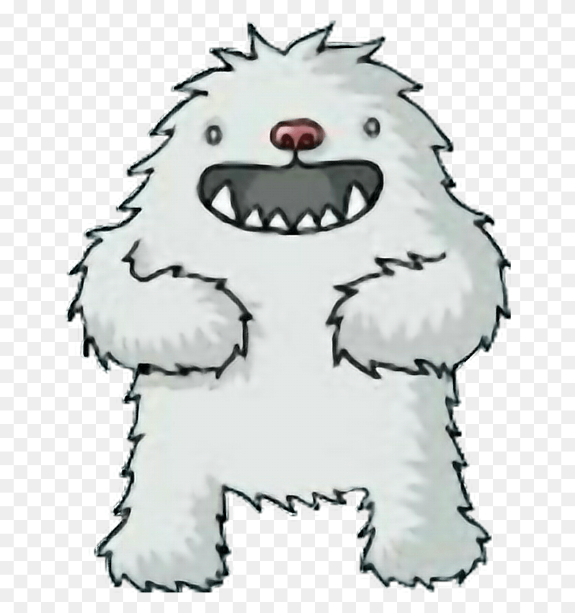 652x836 Yeti Cute Monster Cutemonster Abominablesnowman Cute Snow Monster Cartoon, Dientes, Boca, Labio Hd Png