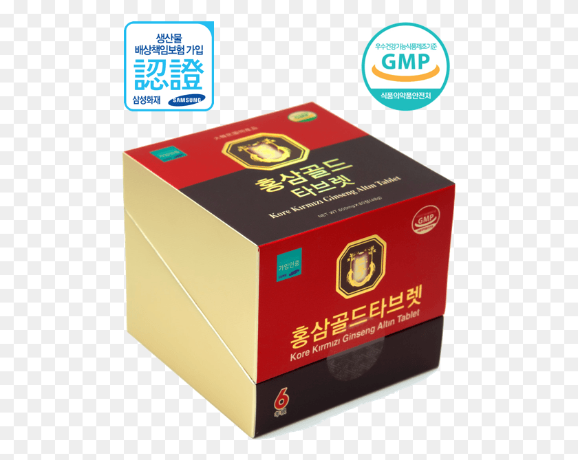 487x609 Yillik Kore Kirmizi Ginseng Kgnf Ginseng, Box, Qr Code, Carton HD PNG Download