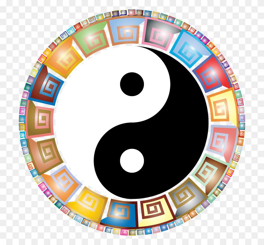 720x720 Descargar Png Yin Yang Filosofía De Asia Oriental Equilibrio Armonía Yin Yang Colorido, Texto, Símbolo, Número Hd Png