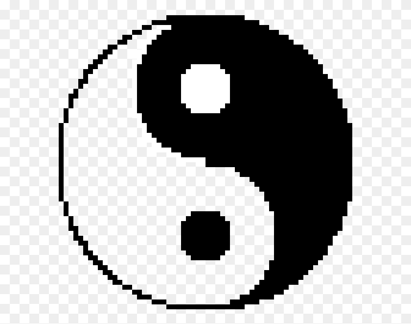 601x601 Yin Yang Yin Yang Patrón De Punto De Cruz, Texto, Símbolo, Número Hd Png
