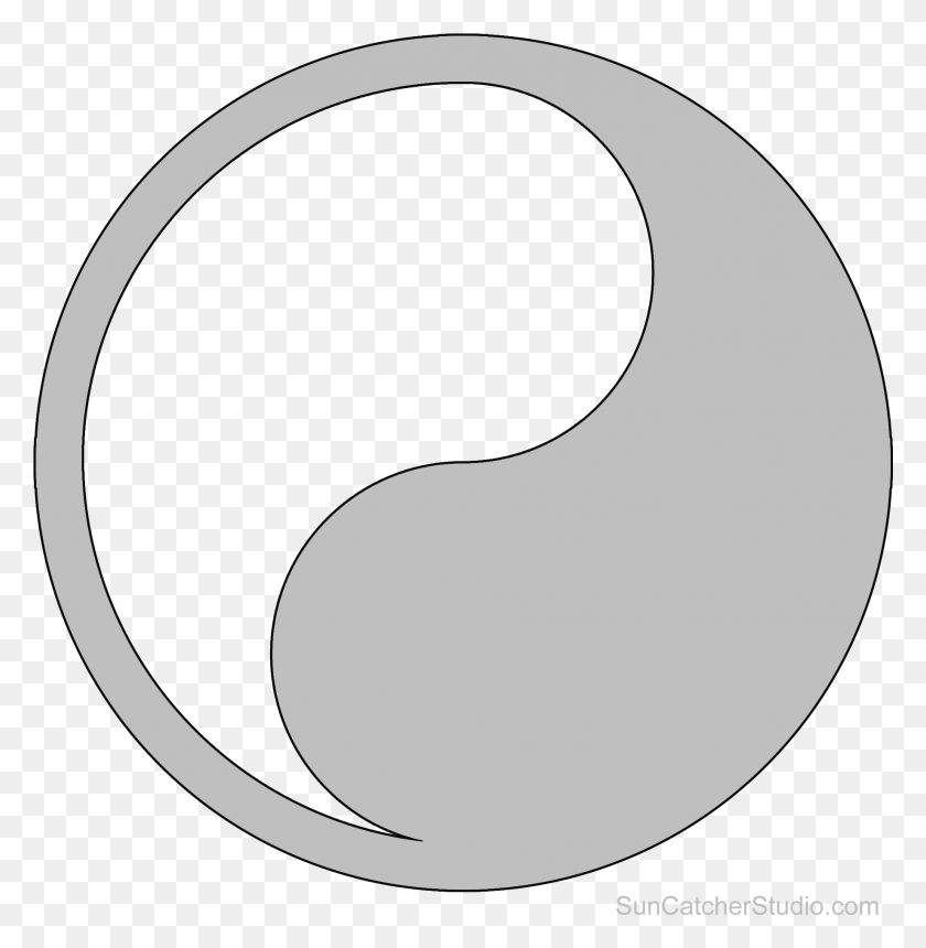 1839x1887 Ying Yang Pattern Circle, Moon, Outer Space, Night HD PNG Download