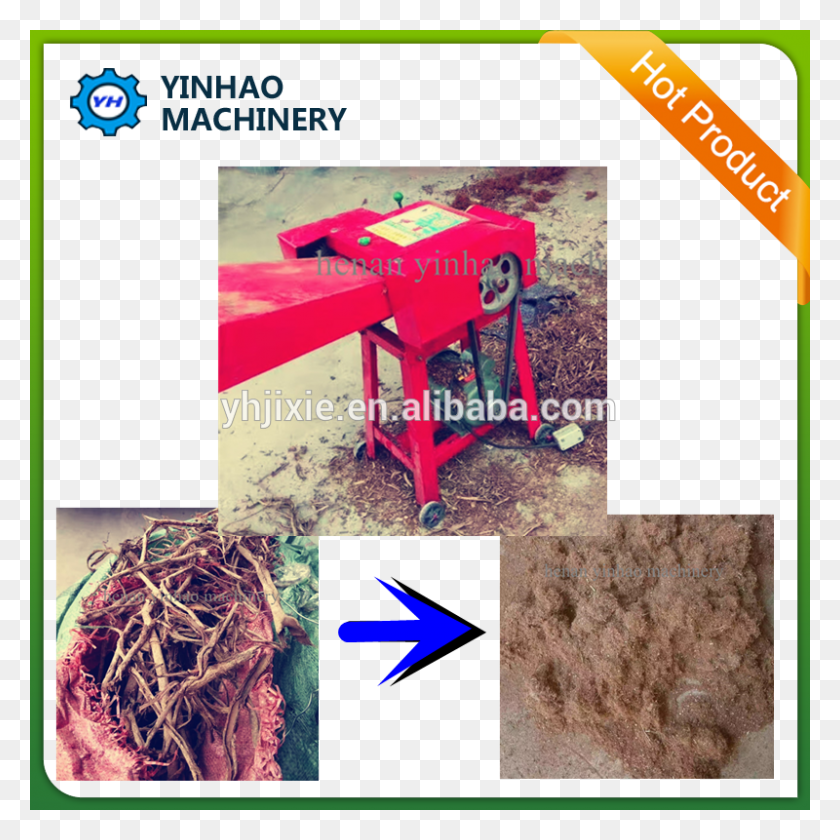 800x800 Yinhao Corn Stalk Shredder Machinehay Crushersilage Grass, Text, Root, Plant HD PNG Download
