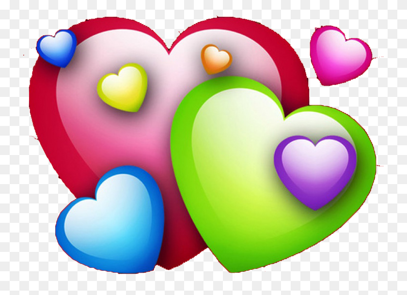 745x549 Yo Tampoco Pude Poner Mi Tema Prefer Dar Hoy Corazones Coloured Hearts, Heart, Graphics HD PNG Download